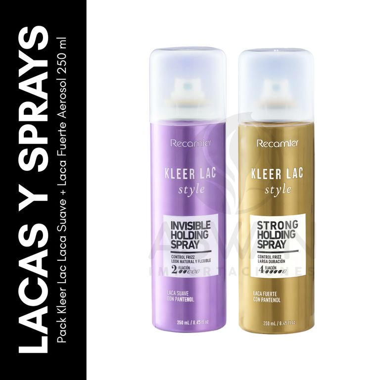 Pack Kleer Lac Laca Suave + Laca Fuerte Aerosol 250 ml