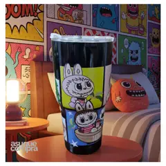 GENERICO - Vaso Kawaii Térmico Bubu Negro Escolar Infantil
