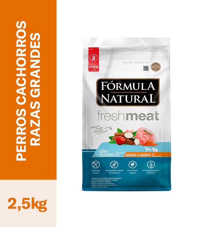 COMIDA PARA PERRO CACHORRO FORMULA NATURAL RAZA GRANDE 2.5 K