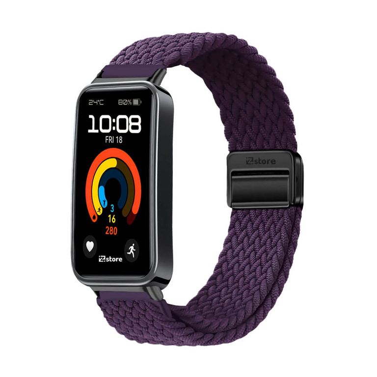 Correa de Nylon Para Huawei Band 9 Morado
