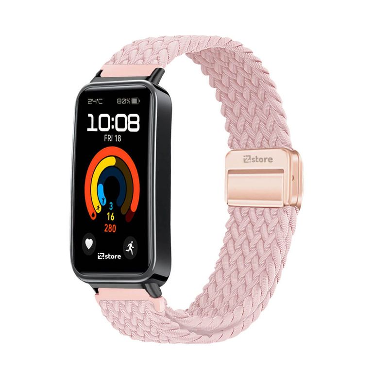 Correa de Nylon Para Huawei Band 9 Rosa