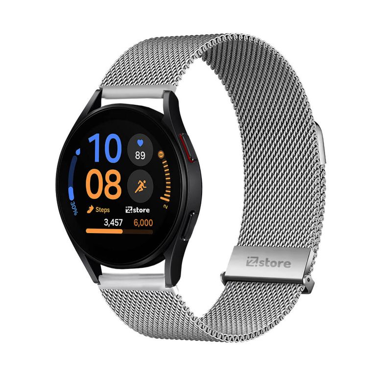 Correa de Metal Para Samsung Galaxy Watch FE Tipo Malla Magnética Silver