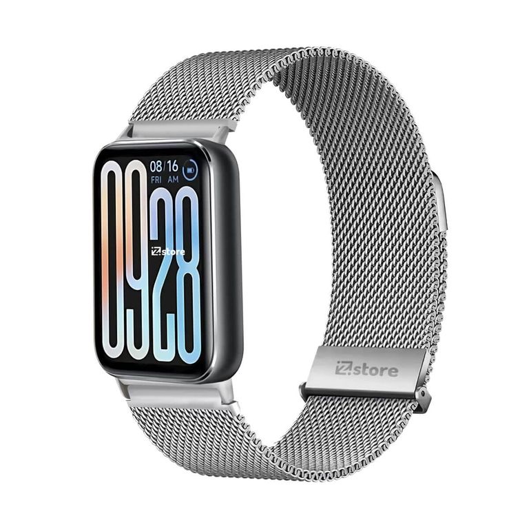 Correa de Metal Para Xiaomi Smartband 9 Pro Tipo Malla Magnética Silver Silver