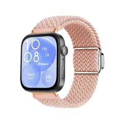 GENERICO - Correa de Nylon para Huawei Watch Fit 3 Broche Magnético Melón Gold Rose