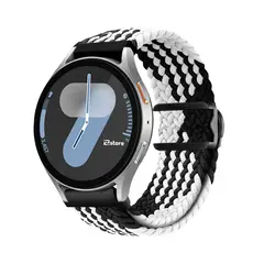 GENERICO - Correa de Nylon Para Samsung Galaxy Watch 7 con Broche PVC Negro Bicolor