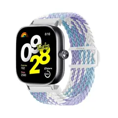 GENERICO - Correa de Nylon Para Redmi Watch 4 Broche PVC Lila Bicolor Silver