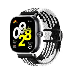 GENERICO - Correa de Nylon Para Redmi Watch 4 Broche PVC Negro Bicolor Silver