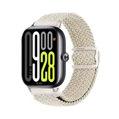 GENERICO - Correa de Nylon Para Redmi Watch 5 Broche PVC Crema Silver