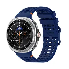 GENERICO - Correa de Silicona Para Samsung Galaxy Watch 8 - 8 Classic Liner Azul Oscuro