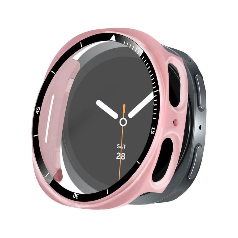 Case Con Protector Para Samsung Galaxy Watch 8 Rosado 44mm