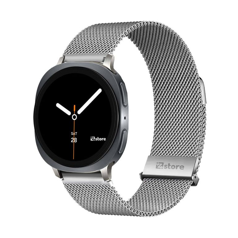 Correa de Metal Para Samsung Galaxy Watch 8 - 8 Classic Tipo Malla Magnética Silver Starlight
