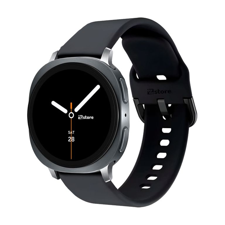 Correa de Silicona Para Samsung Galaxy Watch 8 - 8 Classic Hebilla Negro Silver