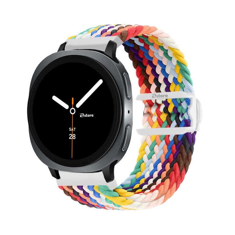 Correa de Nylon Para Samsung Galaxy Watch 8 - 8 Classic Broche PVC Multicolor Black