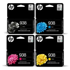 HP - Kit De 4 Cartuchos Originales 938 Para Officejet 9730
