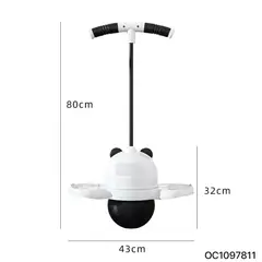 GENERICO - Jumping Saltarin Pelota Saltarina con Luces + Inflador Negro