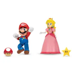 NINTENDO - 4" FIGURA 2 PACK: MARIO & PEACH