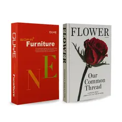 GENERICO - Pack Libro Decorativo Furniture + Libro Decorativo Flower