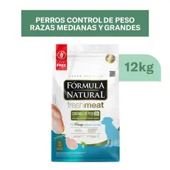 AGROVET - COMIDA PARA PERRO GRANDE FORMULA NATURAL CONTROL DEPESO 12KG