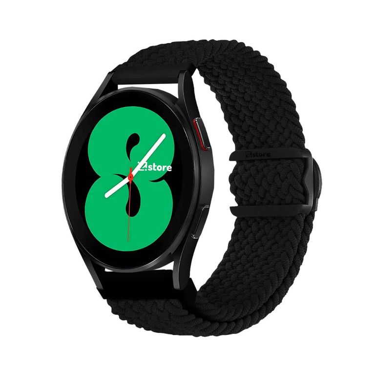 Correa de Nylon Para Samsung Galaxy Watch 4 con Broche PVC Negro