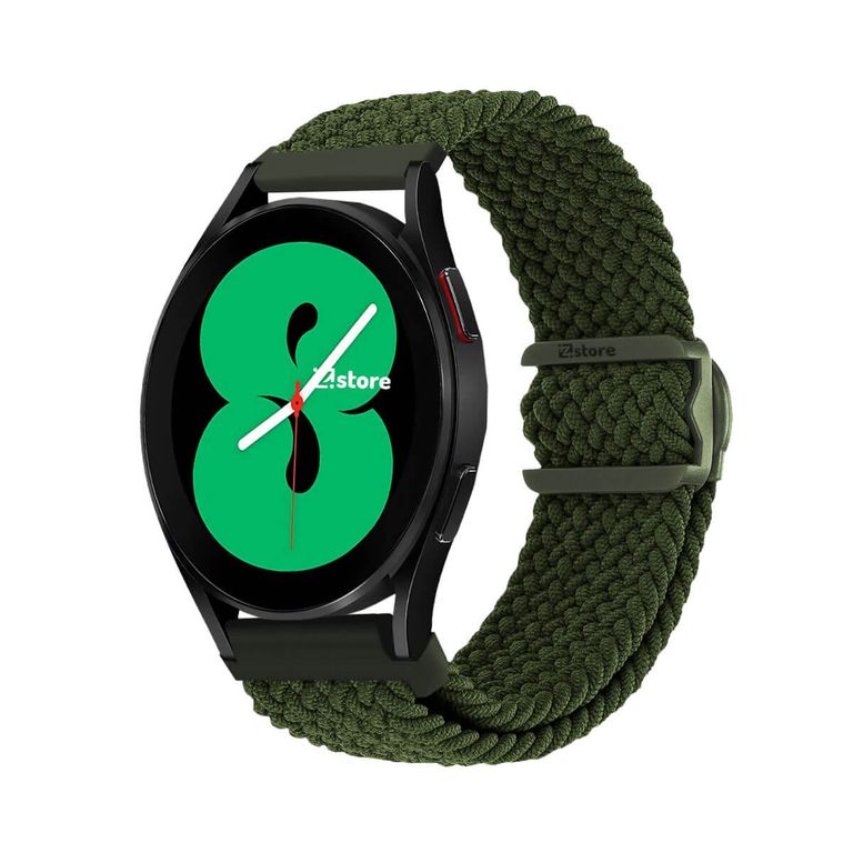 Correa de Nylon Para Samsung Galaxy Watch 4 con Broche PVC Verde Militar