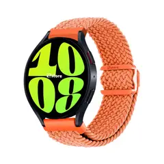GENERICO - Correa de Nylon Para Samsung Galaxy Watch 6 con Broche PVC Naranja