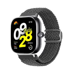 GENERICO - Correa de Nylon Para Redmi Watch 4 Broche PVC Gris Silver