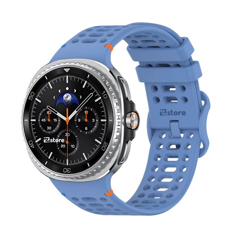 Correa de Silicona Para Samsung Galaxy Watch 8 - 8 Classic Liner Azul Acero