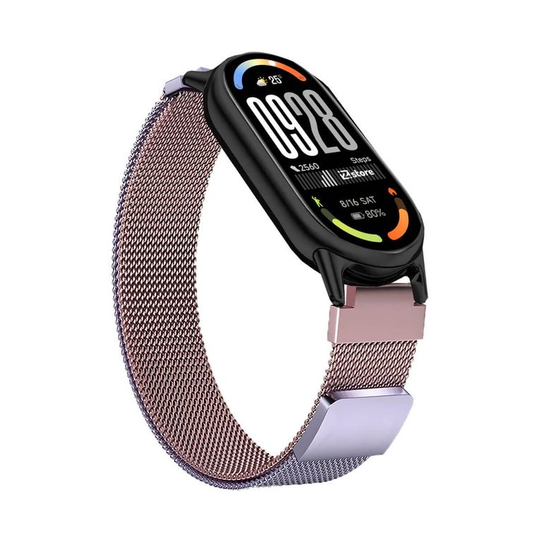 Correa de Metal Para Xiaomi Smartband 10 Broche Magnético Lilac-Pink