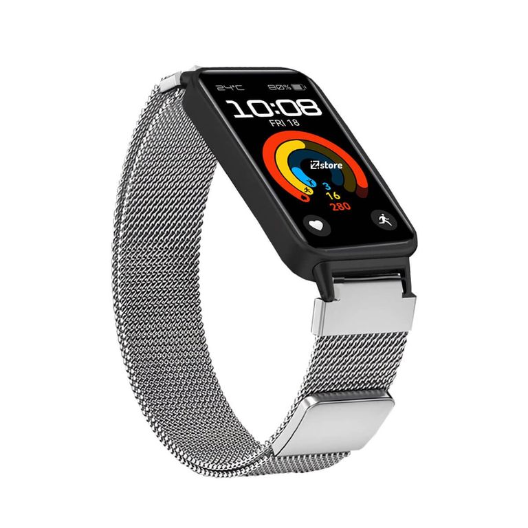 Correa de Metal Para Huawei Band 9 Broche Magnético Silver