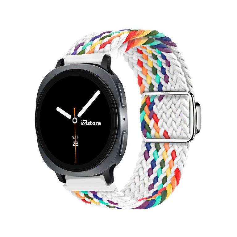 Correa de Nylon Para Samsung Galaxy Watch 8 - 8 Classic Broche Magnético multicolor Black