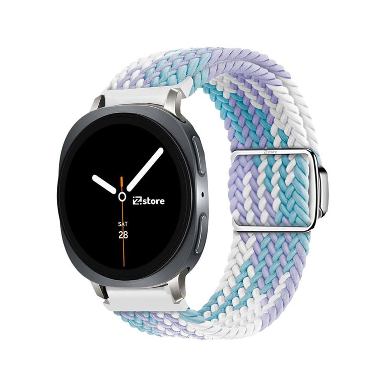 Correa de Nylon Para Samsung Galaxy Watch 8 - 8 Classic Broche Magnético lila tricolor Starlight