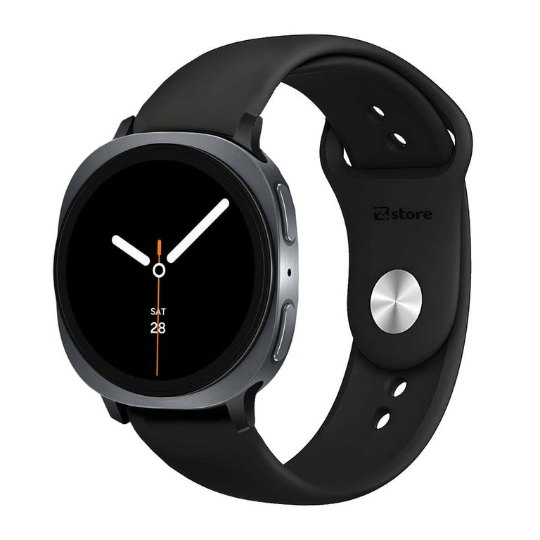 Correa de Silicona Para Samsung Galaxy Watch 8 - 8 Classic Broche Metálico Negro Black