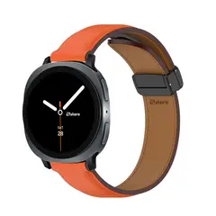 GENERICO - Correa de Cuero Para Samsung Galaxy 8 - 8 Classic Broche Magnético Naranja Black