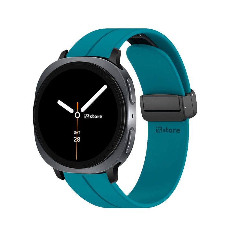 Correa de Silicona Para Samsung Galaxy Watch 8 - 8 Classic Broche Magnetico Azul Turquesa Black