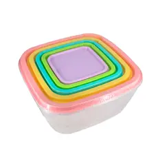 GENERICO - Táper Recipiente De Plástico Set x5