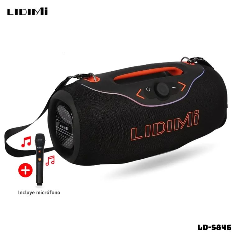 PARLANTE BLUETOOTH 300W + MICROFONO NEGRO - LD-S846