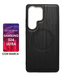 ASIA IMPORT - Case Cuerina Con Diseño Madera Para Samsung S24 Ultra Con Marca
