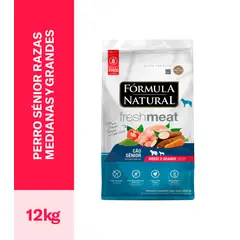 AGROVET - COMIDA PARA PERROS FORMULA NATURAL SENIOR RAZA GRANDE 12KG