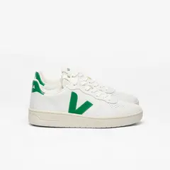 VEJA - Zapatillas de hombre v-10 leather white emeraude Blanco