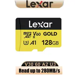 LEXAR - Memoria microsd profesional gold 1800x, 128 gb, 280mb/s
