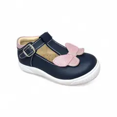 GENERICO - Zapato hebilla semi-ortopédico Azul Mariposa Para Niña