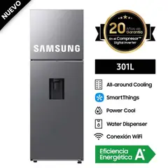 SAMSUNG - Refrigeradora 301 Litros Top Mount Freezer Silver RT31DG5220S9