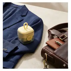 GENERICO - Mini Rodillo Quitapelusas Reutilizable Amarillo - Portatil para ropa