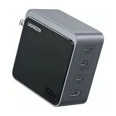 UGREEN - Cargador De Pared De 100W Nexode Gan 4 Puertos 45224 - Negro