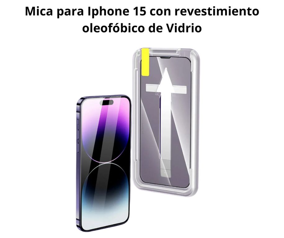 Protector de Pantalla Mica Vidrio Templado para Iphone 15