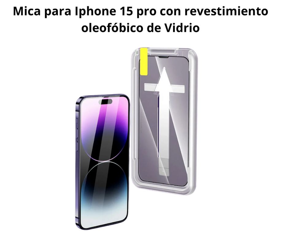 Protector de Pantalla Mica Vidrio Templado para Iphone 15 Pro