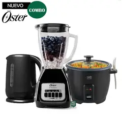 OSTER - TriCombo Licuadora BPB +Olla Arrocera CKSTRCB10DFBLK +Hervidor