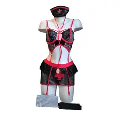 GENERICO - DISFRAZ DE ENFERMERA LENCERIA SEXY PORTALIGAS