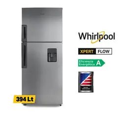 WHIRLPOOL - REFRIGERADORA WRJ43AKGWW 394L TOP FREEZER NO FROST GRIS