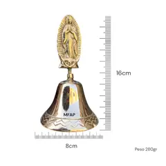 MFAP BRONCERIA Y ANTIGUEDADES - Campana bronce - Virgen de Guadalupe